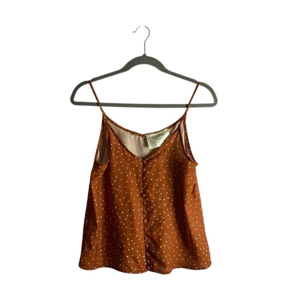 California Moonrise Tops - California Moonrise Women's Burnt Orange Polka Dot Summer Vibes Cami Top